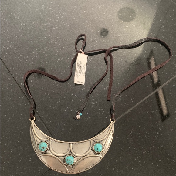 Silver and Turquoise Statement Necklace - Picture 1 of 4